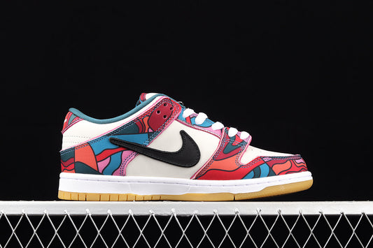 Dunk Low PRO Parra Abstract Art Fire Pink GYM White Blue Red