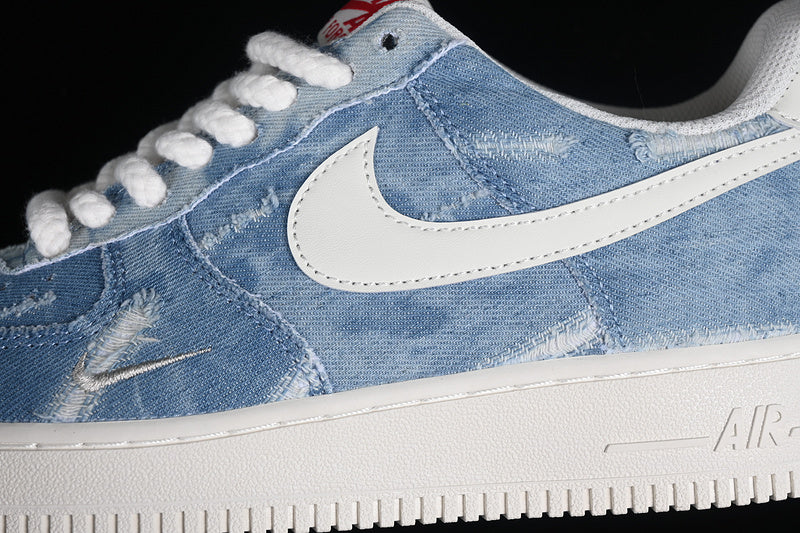 Air Force 1 07 Low White Blue Red Jeans