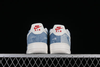 Air Force 1 07 Low White Blue Red Jeans