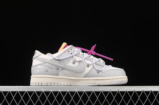 Dunk Low x OFF-WHITE 'LOT 03 OF 50' Sail Neutral Grey White Pink